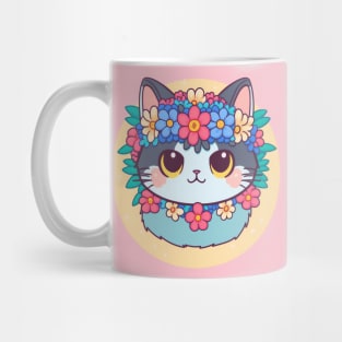 Floral kitty Mug